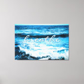 Adem Hawaï Turquoise Ocean Waves Foto 32x48 Canvas Afdruk (Voorkant)