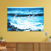 Adem Hawaï Turquoise Ocean Waves Foto 32x48 Canvas Afdruk (Insitu (Woonkamer))