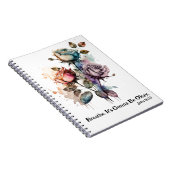 Adem het komt goed Waterverf Rozen wit Notitieboek (Rechterzijde)