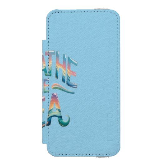 Adem het Zee in Incipio iPhone Portemonnee Hoesje (Voorkant Agenda)