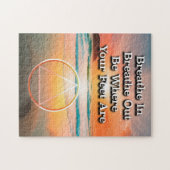 Adem in Adem uit Herstel Slogan Sunrise Legpuzzel (Horizontaal)