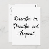 Adem in. Adem uit. Inspirerend Briefkaart (Voorkant / Achterkant)