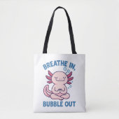 Adem in Bubble Out Axolotl Yoga Tote Bag (Voorkant)