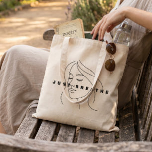 Adem In Canvas Tas Minimalistische Lijn