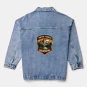 Adem in de vrijheid, leef het avontuur denim jacket (Achterkant)
