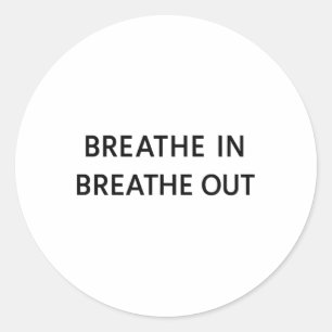 Adem In En Uit Kalme Mindfulness Yoga Design  Ronde Sticker