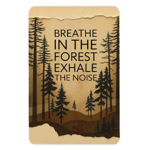 Adem in het bos Inspirerend Natuur Magneet