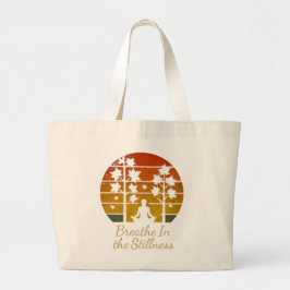 Adem In in de Stilte Natuur Design Grote Tote Bag