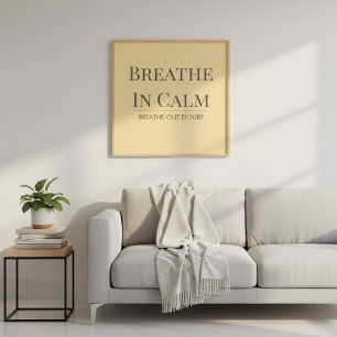 Adem In Kalme Citaat   Mindfulness Affirmatie Poster