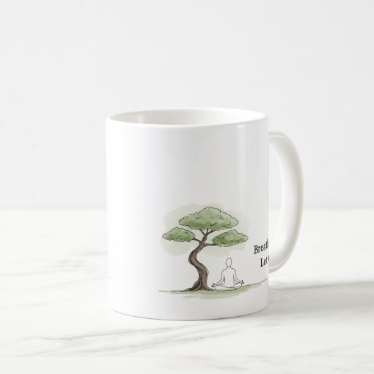 Adem in Laat gaan Zen Meditatie Mok (Voorkant rechts)
