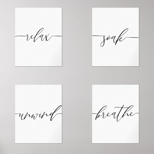 Adem in Ontspan Week in Badkamer Muurkunst Sets (Voorkant)