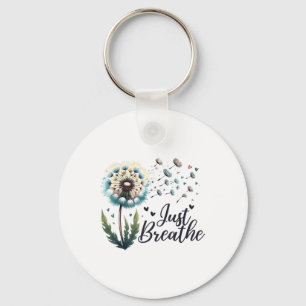 Adem In T-shirt Paardenbloem Positieve Quote Zelfm Sleutelhanger