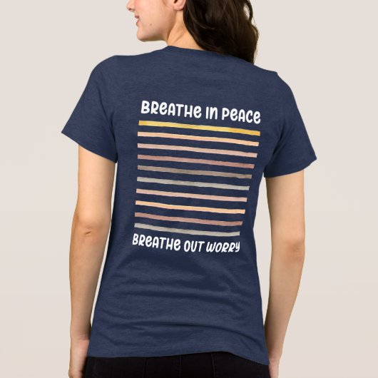 Adem in vrede Adem Christelijk zorgen uit Tri-Blend Shirt (Achterkant)