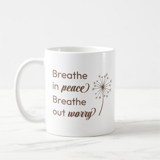 Adem in Vrede Adem uit Zorgen Inspiratie Mok (Links)