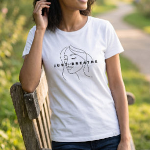 Adem In Wit Dames T-Shirt   Minimalistisch