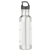 Adem Inhaleer Uitademing Quote Waterfles Waterfles (Achterkant)