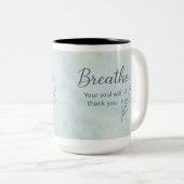 Adem - je ziel zal je dankbaar zijn tweekleurige koffiemok (Voorkant rechts)