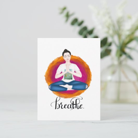 adem. kalligrafie briefkaart (Staand voorkant)