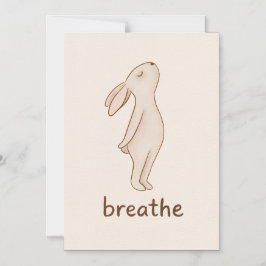 Adem Konijn Minimalistische Magneetkaart Magnetische Uitnodiging