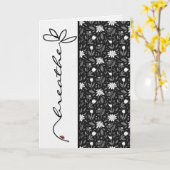 Adem Lady Bug Denken aan jou Kaart (Gele Bloem)