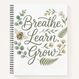 Adem Leer Groei Mindfulness voor bewuste leefstijl Notitieboek