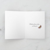 Adem madeliefjebloem en vlinder kaart (Binnen)