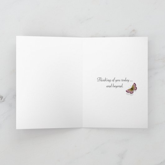 Adem madeliefjebloem en vlinder kaart (Binnen)