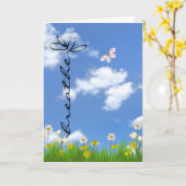 Adem madeliefjebloem en vlinder kaart (Gele Bloem)