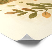 Adem Mama Schattige Kikker Mindfulness Kunst Poster (Hoek)