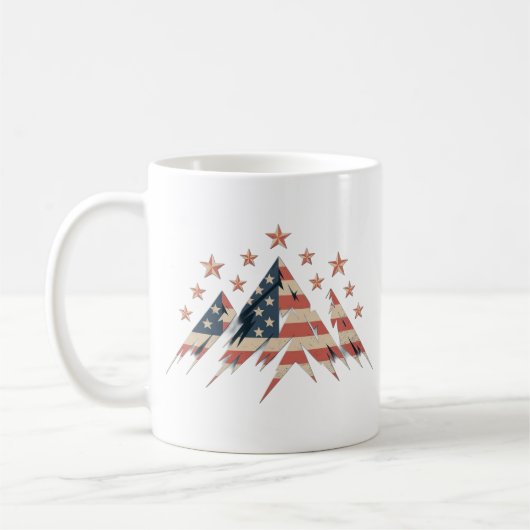 Adem Mountain Minimalistische Mok - Kalme Natuur D (Links)