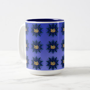 Adem, op Blue Boho Star. Tweekleurige Koffiemok