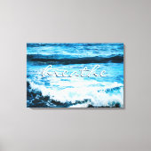 Adem Quote Hawaï Turquoise Ocean Waves Foto Canvas Afdruk (Voorkant)
