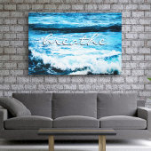 Adem Quote Hawaï Turquoise Ocean Waves Foto Canvas Afdruk
