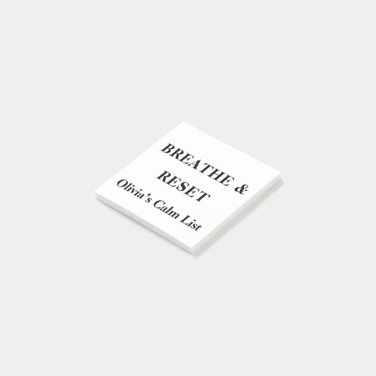 Adem Reset Calm Reminder Custom Post It Notes (Schuin)