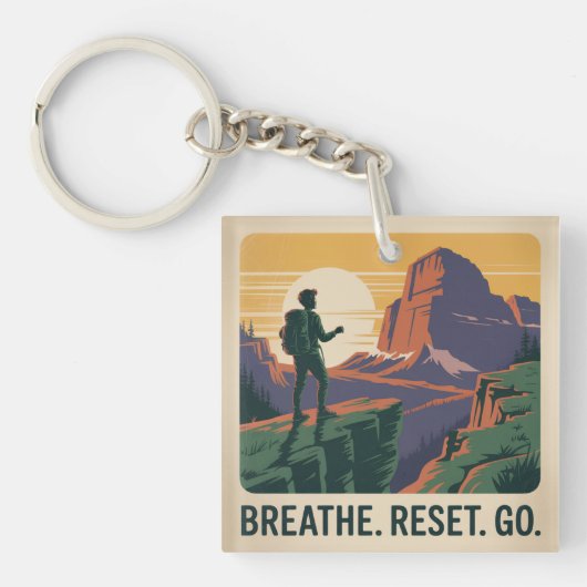 Adem. Reset. Ga. Sleutelhanger (voorkant)