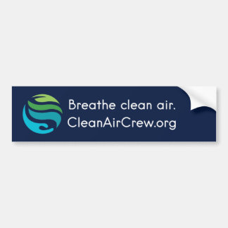 Adem schone lucht in. CleanAirCrew.org bumperstick Bumpersticker