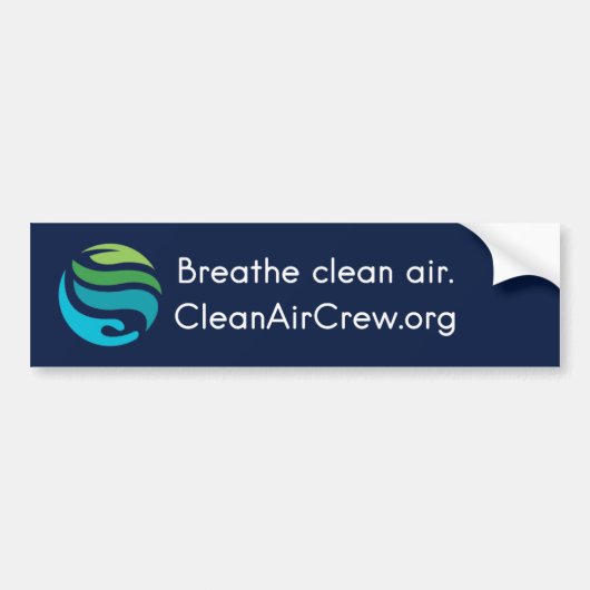 Adem schone lucht in. CleanAirCrew.org bumperstick Bumpersticker (Voorkant)