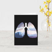 Adem schone lucht Longen gaan naar buiten T-shirt  Kaart (Gele Bloem)