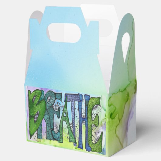 ADEM/stropdas kleurstof achtergrond behandelen doo Bedankdoosjes (Geopend)