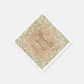 Adem Van Baby Waterverf Rustieke Boho Chic Bruilof Servet (Hoek)