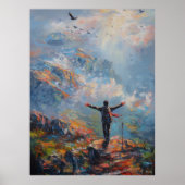 Adem van de top - Vrijheid in licht en kleur Poster (Voorkant)