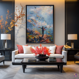 Adem van de top - Vrijheid in licht en kleur Poster