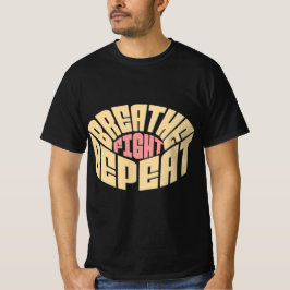 Adem. Vecht. Herhaal. – Veerkracht typografie T-shirt