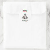 Adem Vrij - STOP MET ROKEN Ronde Sticker (Tas)