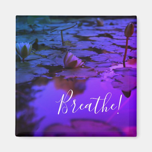 Adem water Lily Lotus Flower Magnet (Voorkant)