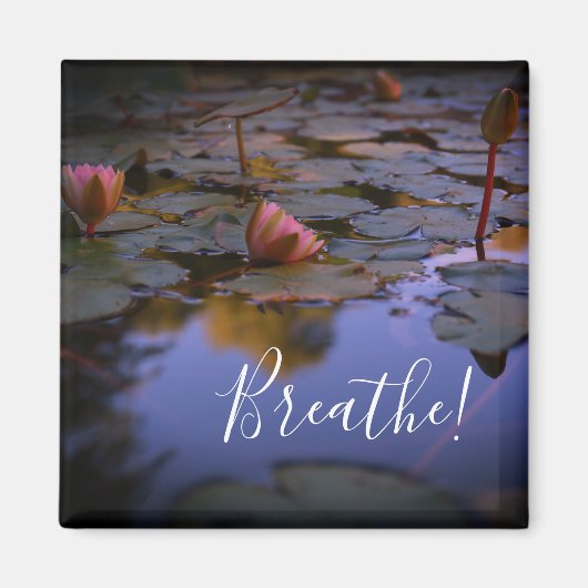 Adem water Lily Lotus Flower Magnet (Voorkant)