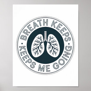 Adem Yoga Inspiratie Golf Zonsondergang Grafisch O Poster