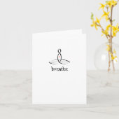 Adem - Zwarte Sanscritische stijl Kaart (Gele Bloem)