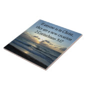 ADEMBENEMEND 2 KORINTIËRS 5:17 OCEAN SUNRISE TEGELTJE (Zijkant)