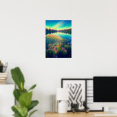 Adembenemend canvas onder de Azure Canopy Poster (Thuiskantoor)